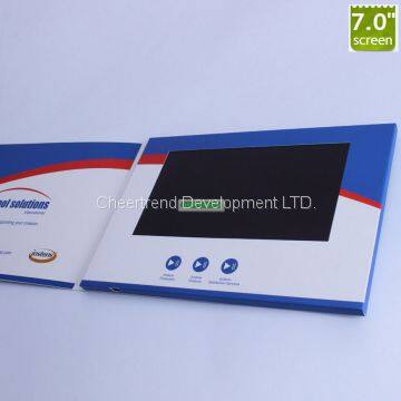 Advertisement and promotion Use 7inch LCD screen video brochure with A5 size for eduation marketing