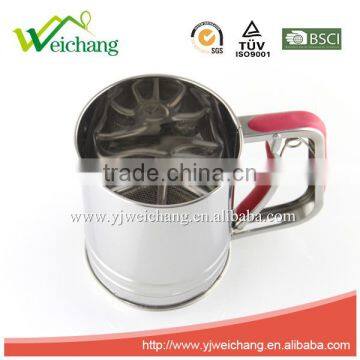 WCTS069Cooking Classic Stainless Steel Flour Sifter,single Mesh Screen One-handed Stainless Steel Flour,High Quality.