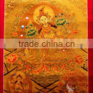 GREEN TARA (GOLDEN) THANKA