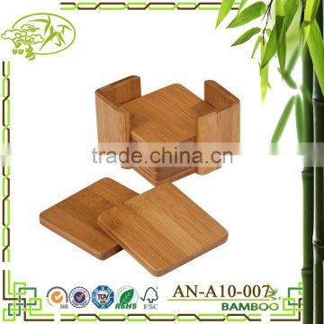 Square Bamboo Coaster Set - 3.75"