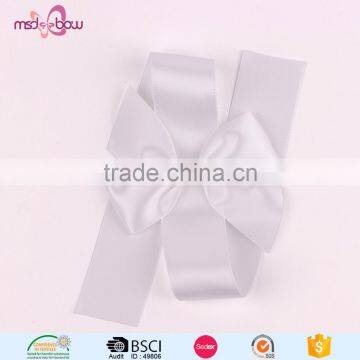 Pre-made Red Satin Ribbon Gift Wrapping Elastic Band Bow for Box photo-3