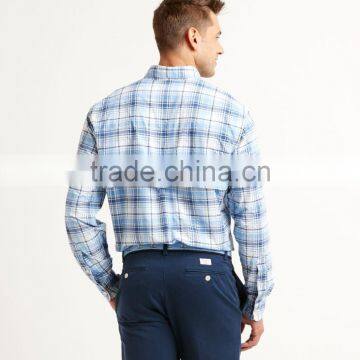 Outdoor Hiking Shirt UVA UVB Protection Fishing Shirts Plaid Fish Shirt photo-2