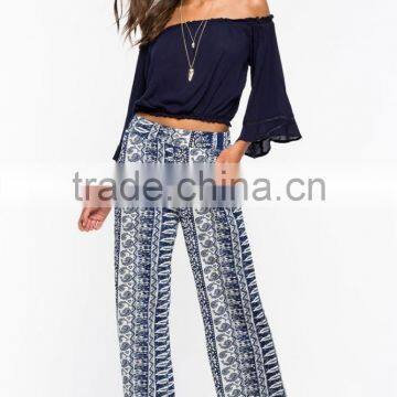 best selling ladies wide leg casual boho pants OEM service