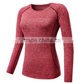 Custom Comfortable Professional Blank Long Sleeve Women Fitness Gym Sport T-shirt photo-5