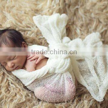Hot Sale 28colors Cotton Wrapped Yarn Blanket Newborn Baby Photography Props photo-2