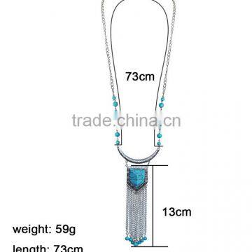 Alloy Gold Color Bead Sweater Necklace for Lady photo-5