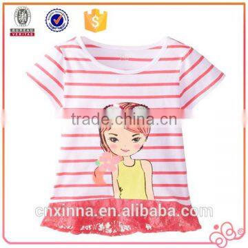 The Children's Place Little Girls' Short-Sleeve Stripe Ruffle Top