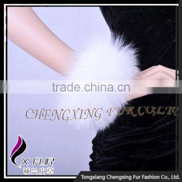CX-A-11A Wholesale In-stock New Luxury Coat Genuine Fox Fur Cuffs Leather Bracelet photo-2