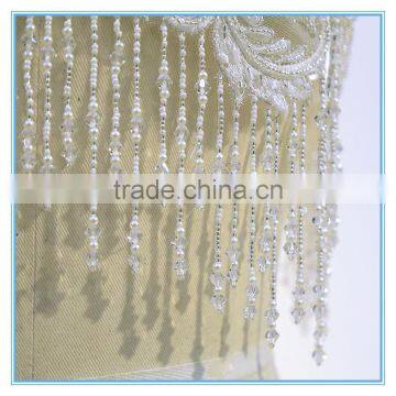 Lady Short Elegant Style Wedding Embroidery Beading Top photo-5