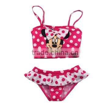 Pink Baby Girl Swim Suit With Micky Printing