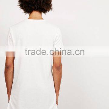 2017 Fashion Black T-Shirts Own Logo MGOO Custom Longline T Shirt Top Sell 100% Cotton Streetwear photo-2