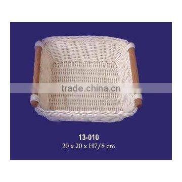 Square natural rattan tray