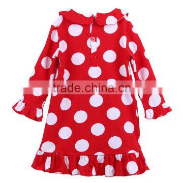 New Style 2017 Festival Girl Boutique Clothing Doll Collar Ball&polka Dot Lovely Girl Dresses