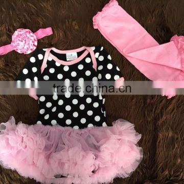 2015 new black dots baby romper tutu romper dress Yiwu Yawoo Garments Factory