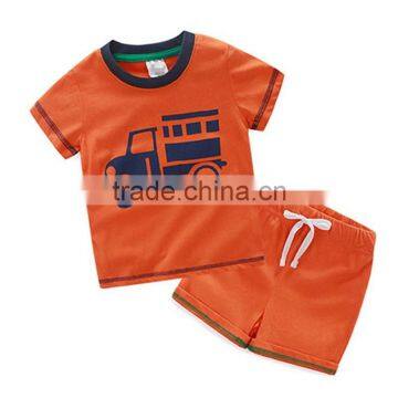 Wholesale 100% Cotton Summer Children Clothing Set for 2-7 Y Boy