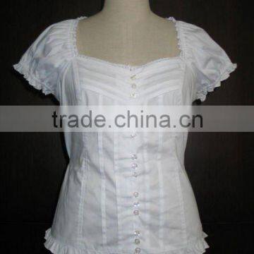 Frill S/S Cotton Shirt