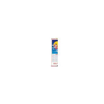 Paper cane wall scroll calendar