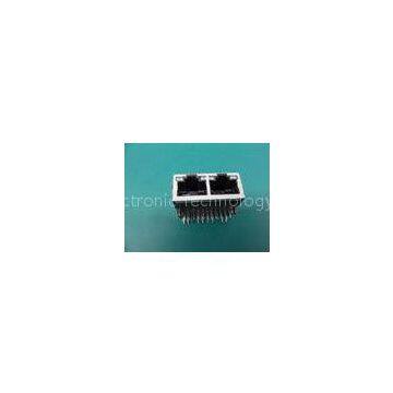 UTP Cat 6 2 Port Shielded RJ45 Connector 10 Pin , 10 / 100 / 1000M Net Card RJ-45 Jacks