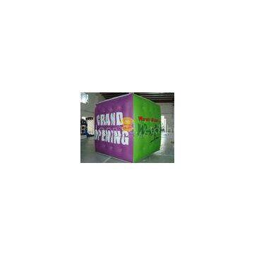 2m inflatable advertising helium cube balloon with four sides digital printing made of 0.18mm PVC