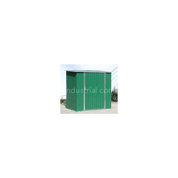 Sunor Galvanized Steel Metal Storage Shed , Eco Friendly Flat Roof Garden Sheds 4x6 ft