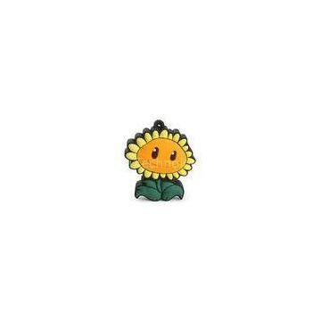 Soft Rubber Sunflower Customized USB Flash Drive 4GB 8GB 16GB