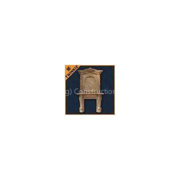 Modern Yellow Travertine Fireplace Mantel Hand Carved For Decorative