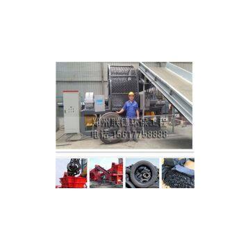 high quality tire shredder with rotating sieve