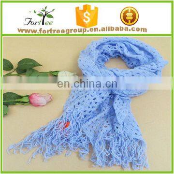 tassel lace scarf with fringe