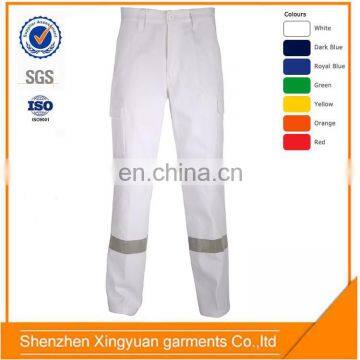 China supplier Mens heavy duty cargo six pocket pants with reflector