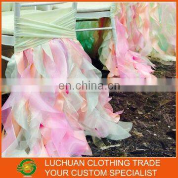 Custom-made Color Organza Wholesale Wedding Pink Chair Covers