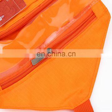 Travel Company Customized Orange Promotional Nylon Hanging Toiletry Bag photo-5