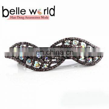 2015 Latest Fashion Bow Rhinestone Barrette Hair Clip