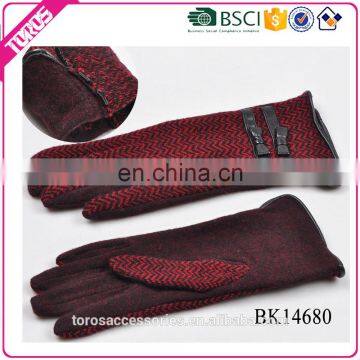 TOROS Small MOQ Winter warm ladies cheap wool gloves