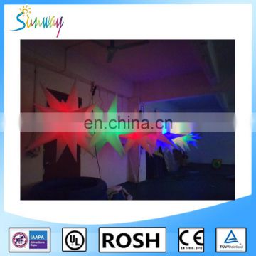 2016 Christmas hanging decoration inflatable led star for ceiling decorative