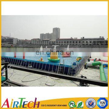 China High quality rectangular metal frame pool, Customized steel swimming pool