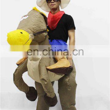Halloween Cosplay Costume Horse Riding Clothes Pony Inflatable Costume Lyjenny Pvc Suit for Adults Carry Ride on Costume photo-3