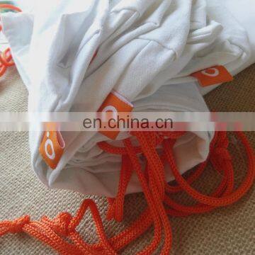 Cheap Cotton Solid Color Bunch of Pocket Custom Recycle Draw String Bag Advertised Shopping Bag Gift Bag photo-5