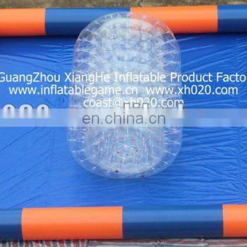 2012 hot sale crazy fun double layered Inflatable water roll ball wr032