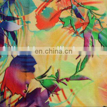 China wholesale 3D picture Digital printed Rayon fabric beautiful flowers