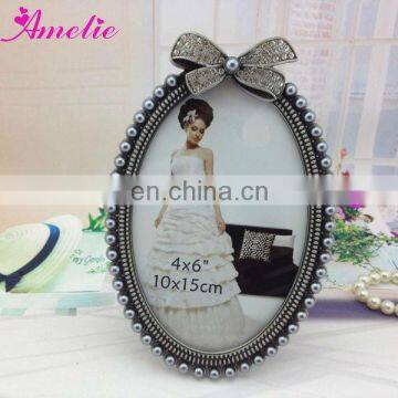 A7088 4*6 inch Metal Pearl New Design Glass Photo Frames