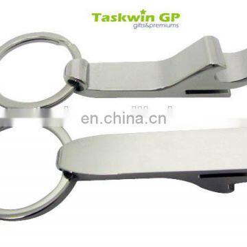 simple design metal bottle opener keyring for promotion