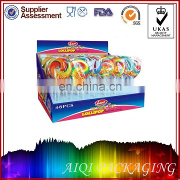 custom print paper packaging candy lollipop display boxes