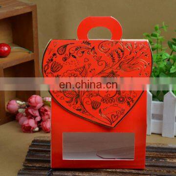 Creative bag shape chinese traditional paper packaging box with clear window