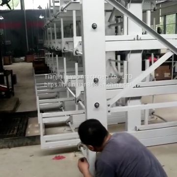 Telescopic cantilever rack for storage of goods more than 6 meters long