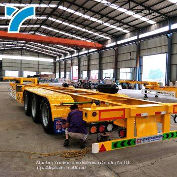 Low Price Tandem Axle Trailer Container Skeleton Semi Trailer Cargo Trailer Car