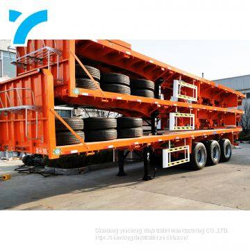 New arrival 2/3/4 axles 40ft flatbed truck semi-trailer container flatbed trailer low bed truck trailer