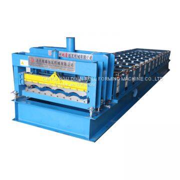 Galvanized 828 mm glazed metal roofing sheet making machine