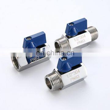 2 way High quality female thread stainless steel ball valve G1/4" F x F MINI valve