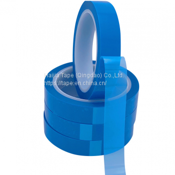 High quality single sided Pressure Sensitive PET blue temporary fixing tape for electronic product portfolio