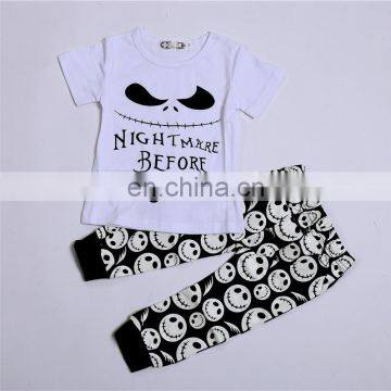 Nightmare Print 2019 Baby Summer Fashion Clothing Sets T-shirt and Pants Lovely Newborn Baby Clothing Set photo-4